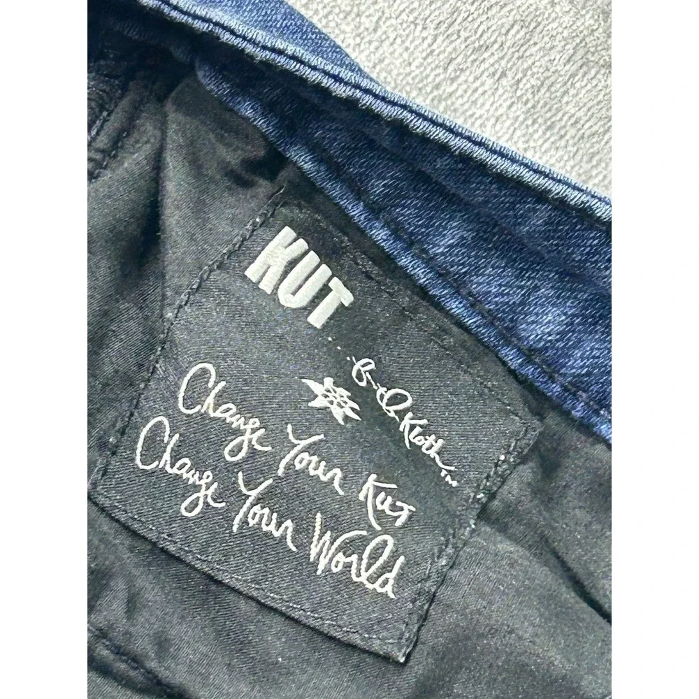 Kut From The Kloth Y2K Jeans Women Sz 10 Dark Blue Skinny Stretch Denim Mid Rise - Picture 7 of 13